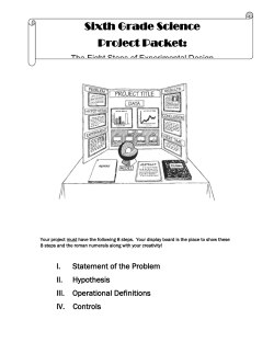 Sixth Grade Science Project Packet