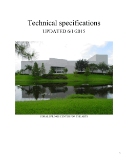 Technical specifications - Coral Springs Center For The Arts