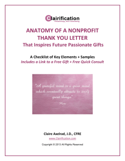 anatomy of a nonprofit thank you letter