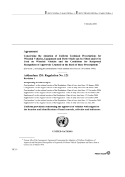 Agreement Addendum 120: Regulation No. 121