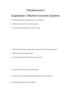 “Chickenomics” (Capitalism / Market Economic System)