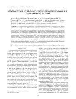 Quality Trait Signature at Archipelago Scale of the Cultured Pearls