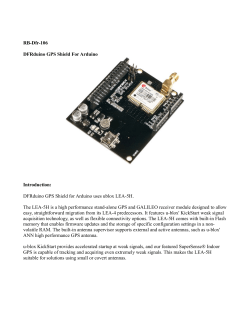 DFRduino GPS Shield for Arduino uses ublox LEA-5H