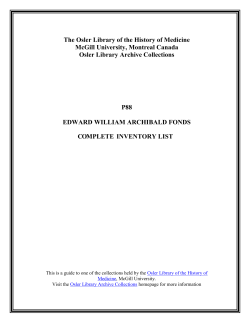 Edward William Archibald Fonds : 1895-1945