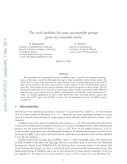 The word problem for some uncountable groups given by countable