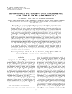 DID CRYPTERONIACEAE REALLY DISPERSE OUT OF INDIA