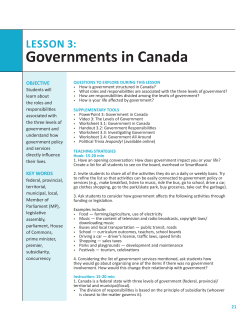 Governments in Canada