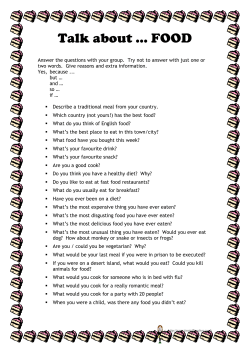Talk about FOOD
