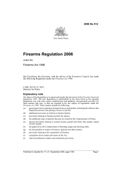 Firearms Regulation 2006