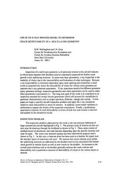 Use of an x-ray process model to determine crack detectability in a