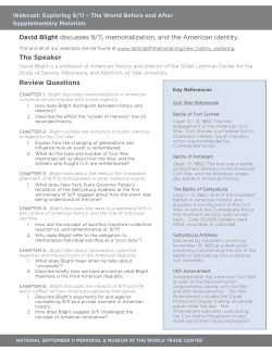 David Blight Webcast and Discussion Guide