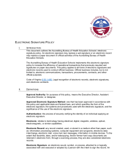 E-Signature Policy