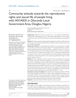 Community attitude towards the reproductive rights and sexual life of