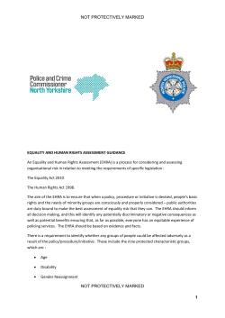 Equality and human rights assessment guidance
