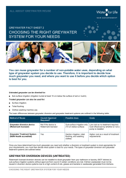 choosing the right greywater system for your needs