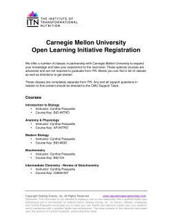 Carnegie Mellon University Open Learning Initiative Registration
