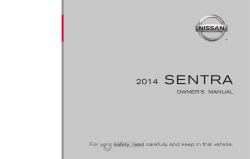 2014 Nissan Sentra | Owner`s Manual | Nissan USA