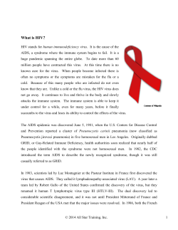 HIV/AIDS Outline and Bibliography