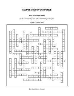 eclipse crossword puzzle