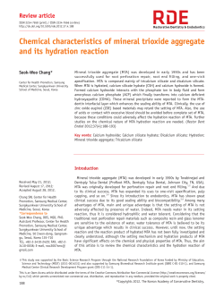 Chemical characteristics of mineral trioxide
