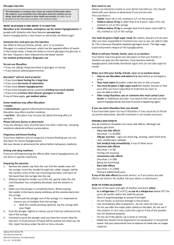 Glucagen injection Leaflet
