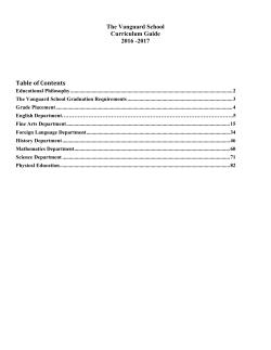 The Vanguard School Curriculum Guide 2016