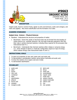 organic acids - The Described and Captioned Media Program