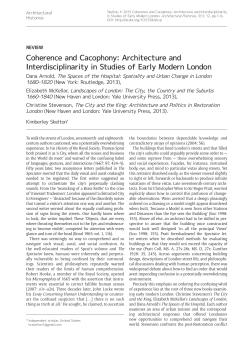Coherence and Cacophony: Architecture and Interdisciplinarity in
