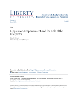 Oppression, Empowerment, and the Role of the Interpreter