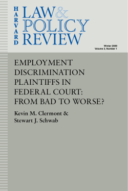 EmploymEnt Discrimination plaintiffs in fEDEral court