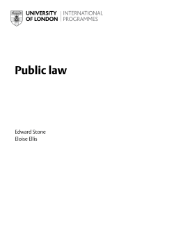 Public law - University of London International Programmes