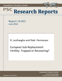 European Sub-Replacement Fertility: Trapped or Recovering?