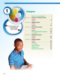 Integers - Curious George