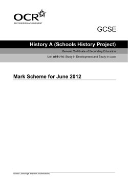Mark scheme - Unit A951/14
