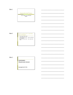 Intermolecular Forces