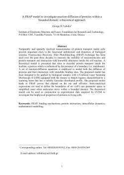 A FRAP model to investigate reaction
