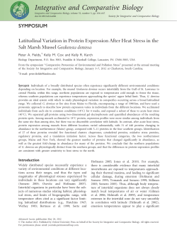 Latitudinal Variation in Protein Expression After Heat Stress in the