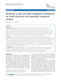 MotifLab: a tools and data integration workbench for motif discovery