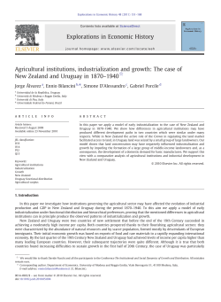 Agricultural institutions, industrialization and growth: The case of