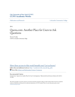 Quora.com: Another Place for Users to Ask Questions