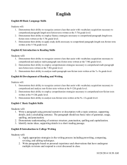 English - El Camino College