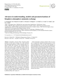 Advances in understanding, models and