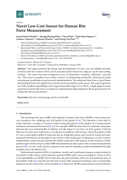 Novel Low-Cost Sensor for Human Bite Force Measurement