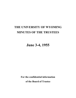 Minutes - University of Wyoming