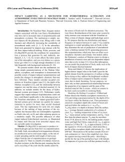 IMPACT GARDENING AS A MECHANISM FOR HYDROTHERMAL