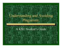 Plagiarism Slideshow