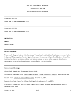 Art and Architecture of Africa Course Title: Art and