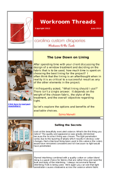 June 2012 - Carolina Custom Draperies