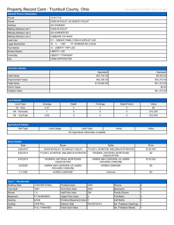 Property Record Card - Trumbull County, Ohio