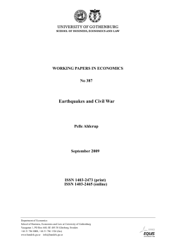 Earthquakes and Civil War